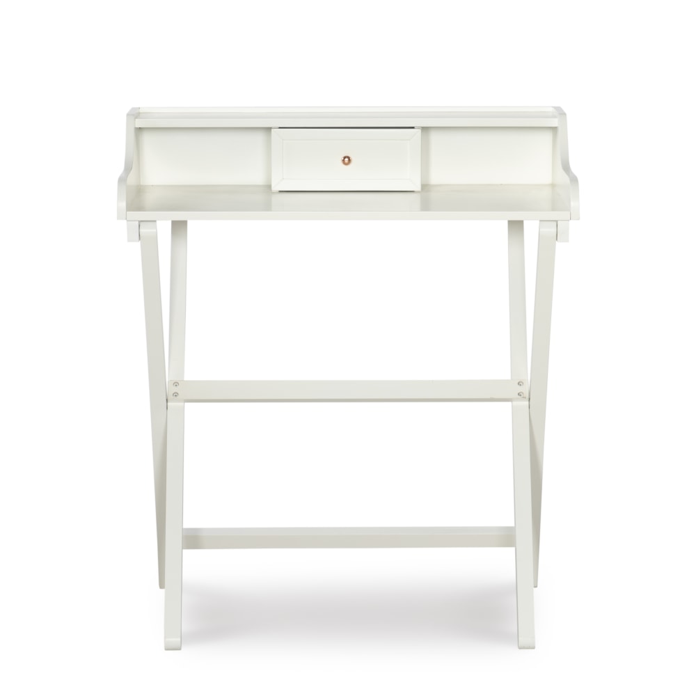 Linon Gage 30inW Folding Home Office Writing Desk, White