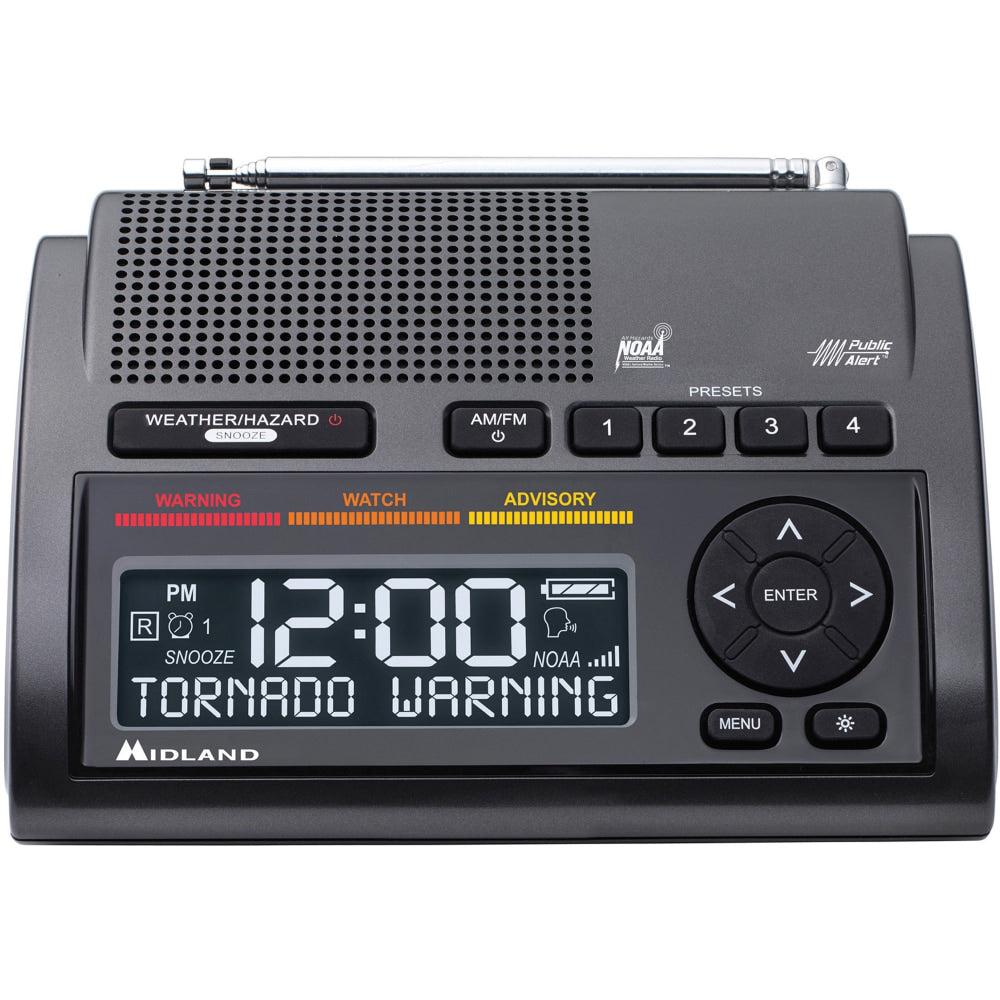 Midland WR400 Emergency Alert Weather Radio - with NOAA All Hazard, Weather Disaster - AM/FM - Specific Area Message Encoding (SAME)7 Weather - Portable