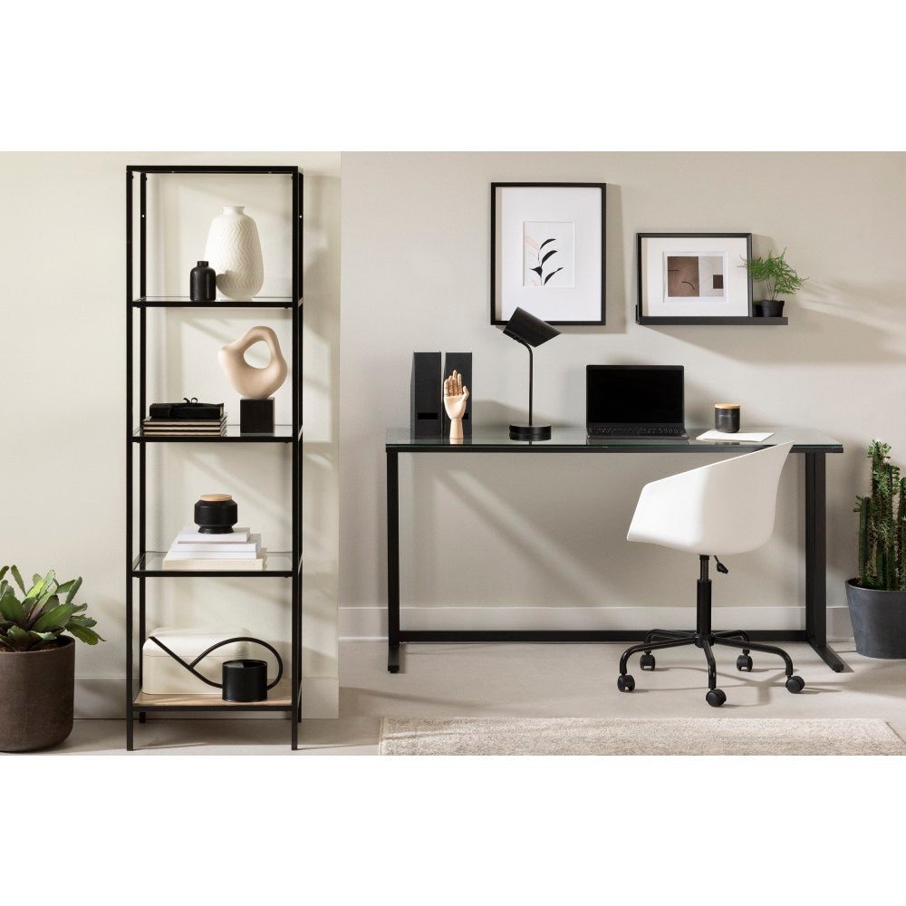 South Shore City Life 63inW Computer Desk, Pure Black