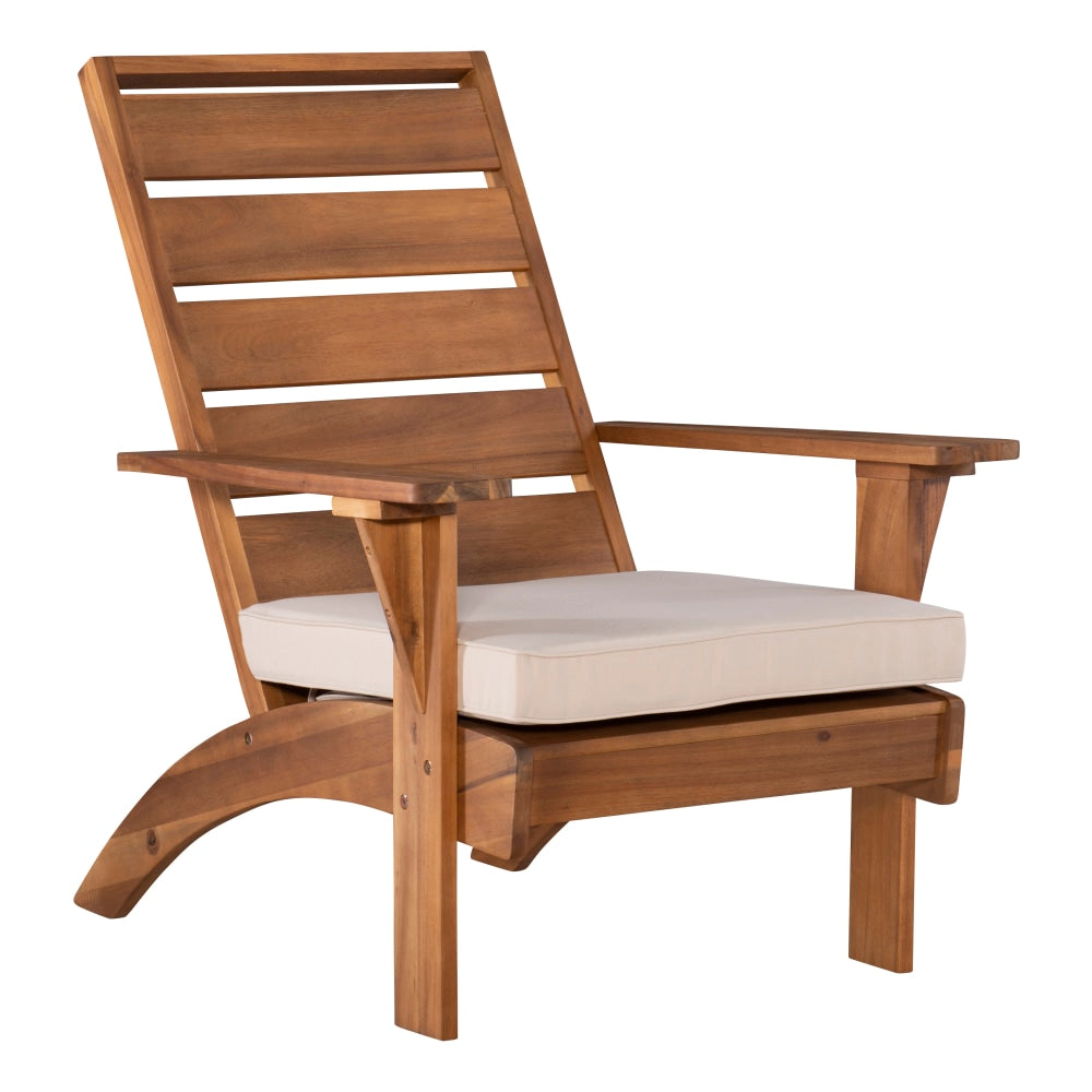 Linon Dixon Outdoor Chair With Cushion, Brown