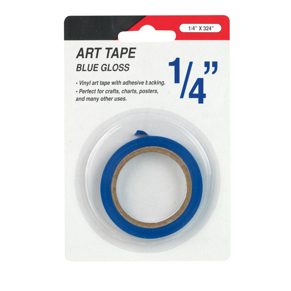 Cosco Art Tape, 1/4in x 324in, Gloss Blue