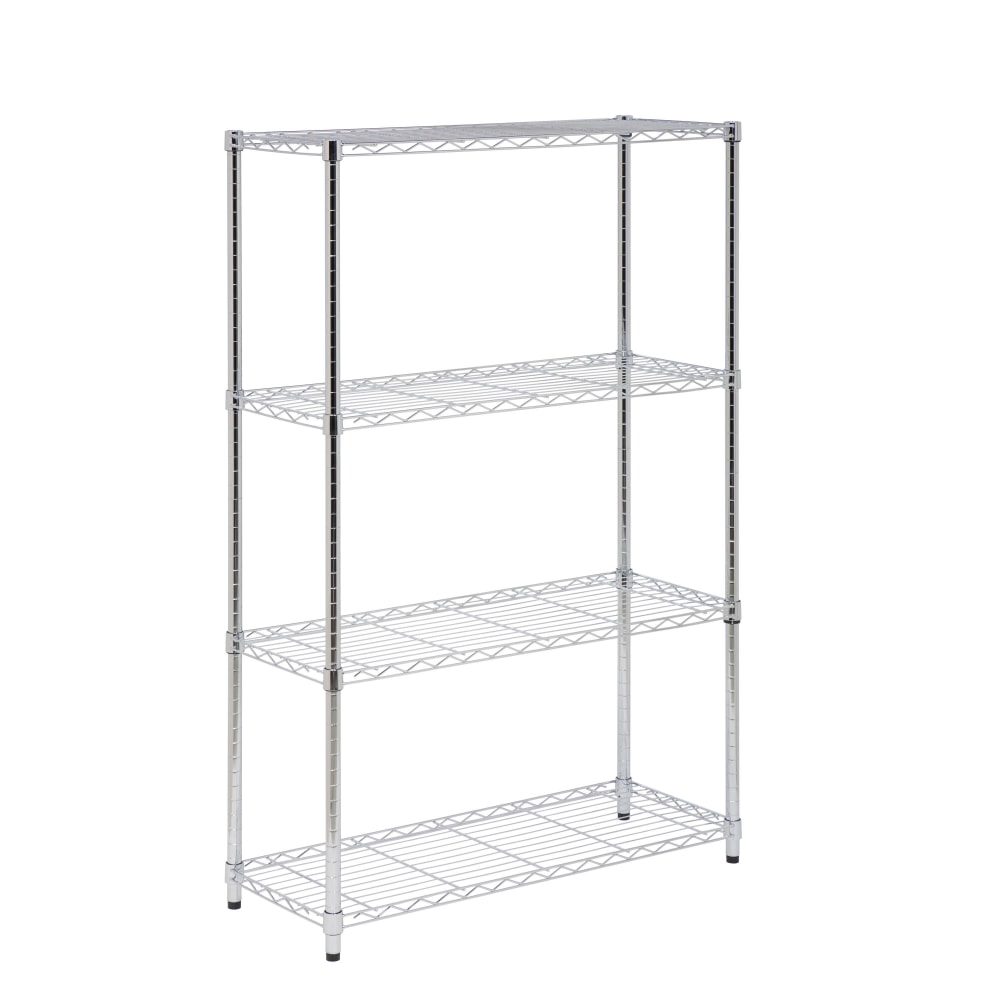 Honey-Can-Do Urban Steel Adjustable Shelving Unit, 4-Tiers, Chrome