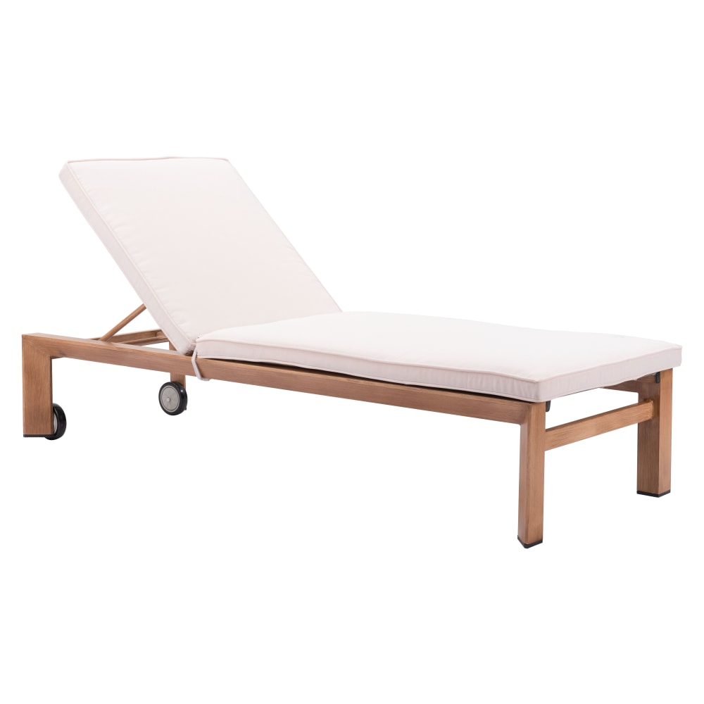 Zuo Modern Cozumel Lounge Chair, Beige/Natural