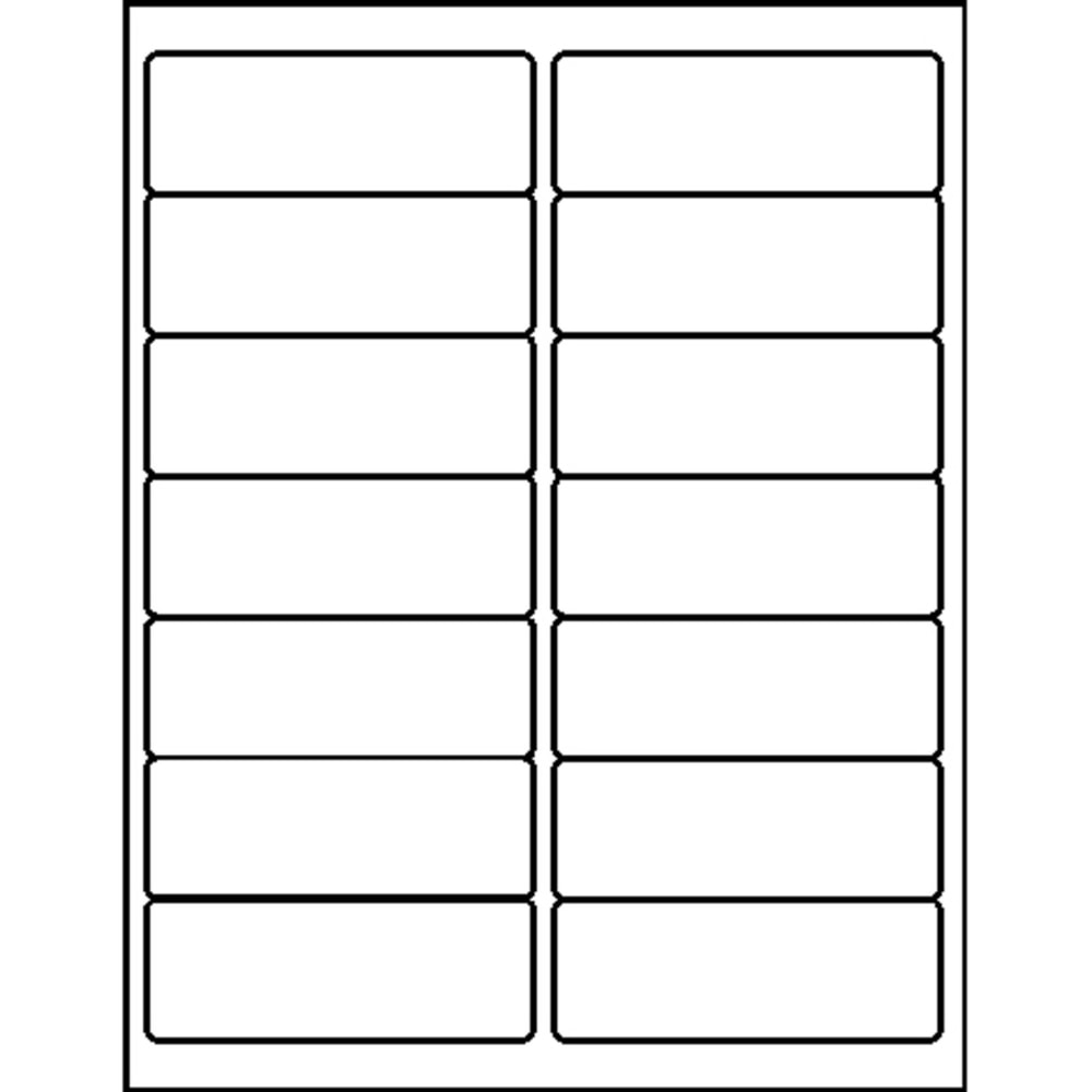 Business Source Bright White Premium-quality Address Labels - 1 1/3in Width x 4in Length - Permanent Adhesive - Rectangle - Laser, Inkjet - White - 14 / Sheet - 250 Total Sheets - 3500 / Pack - Lignin-free, Jam-free