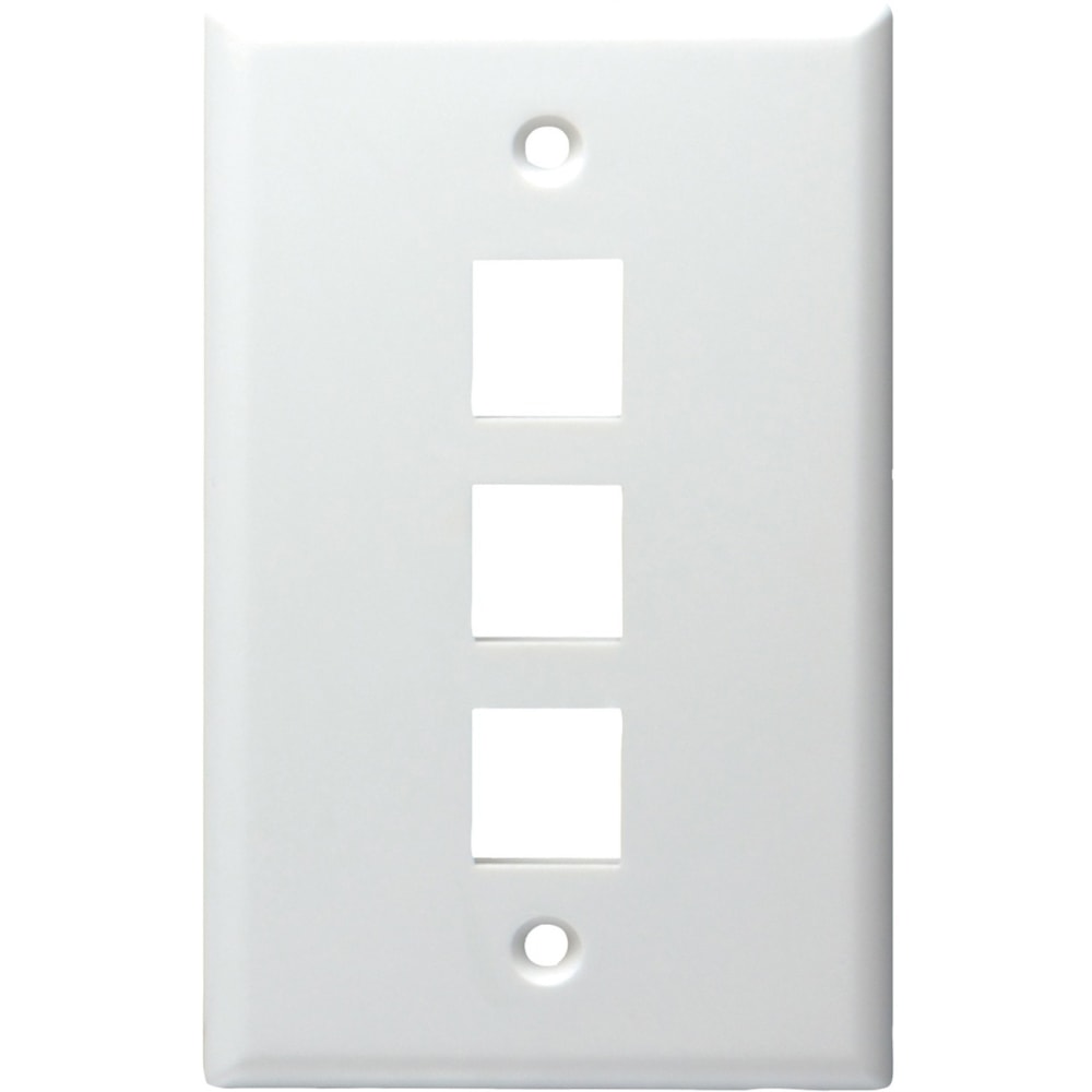 DataComm 20-3003-WH Keystone Faceplate - 3 x Socket(s) - White