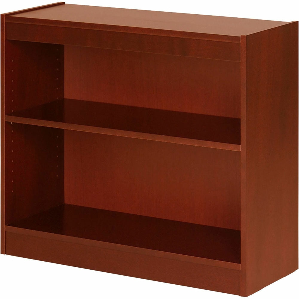 Lorell Veneer 30inH 2-Shelf Bookcase, Cherry