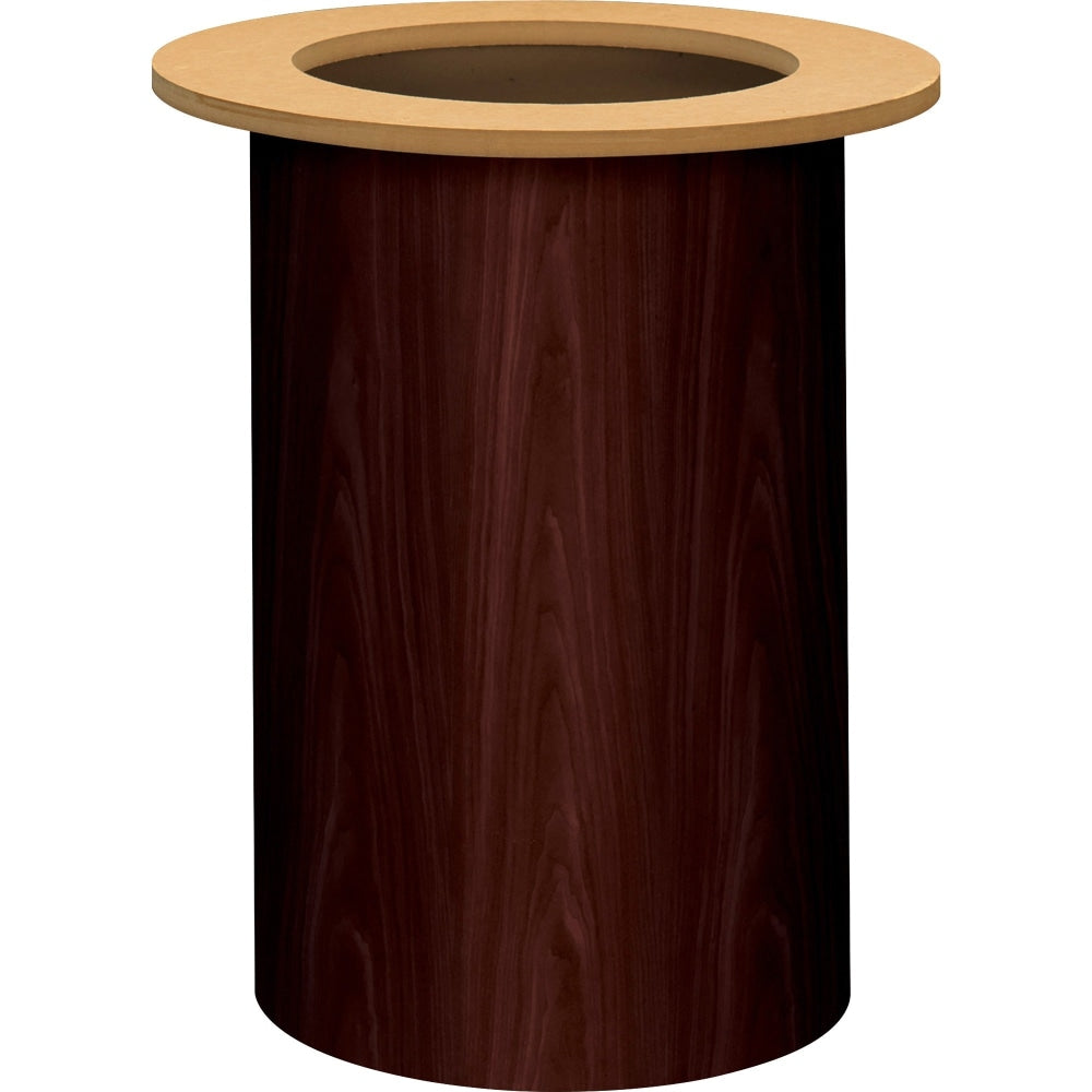 HON Preside Cylinder Table Base, Mahogany