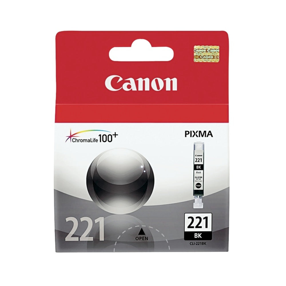 Canon CLI-221BK ChromaLife 100+ Black Ink Tank, 2946B001