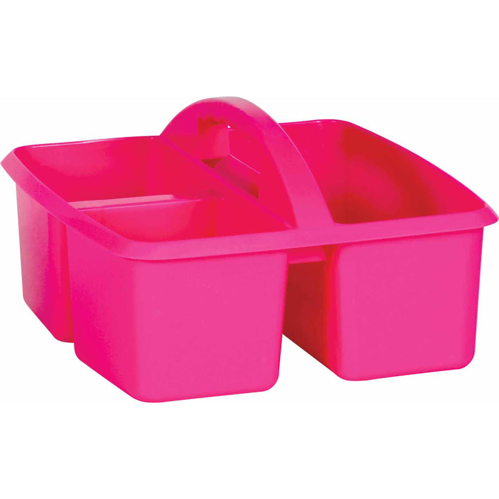 Teacher Created Resources Plastic Storage Caddies, Medium Size, Pink, Pack Of 6 Caddies