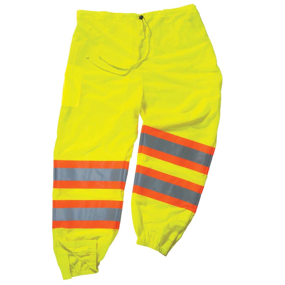 Ergodyne GloWear 8911 Class E Polyester 2-Tone Pants, 2X/3X, Lime