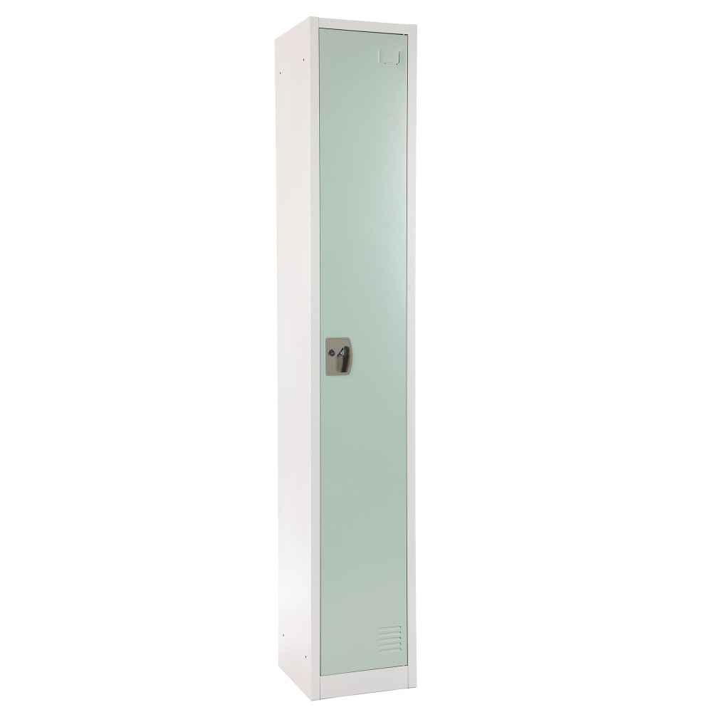 Alpine AdirOffice 1-Tier Steel Locker, 72inH x 12inW x 12inD, Misty Green