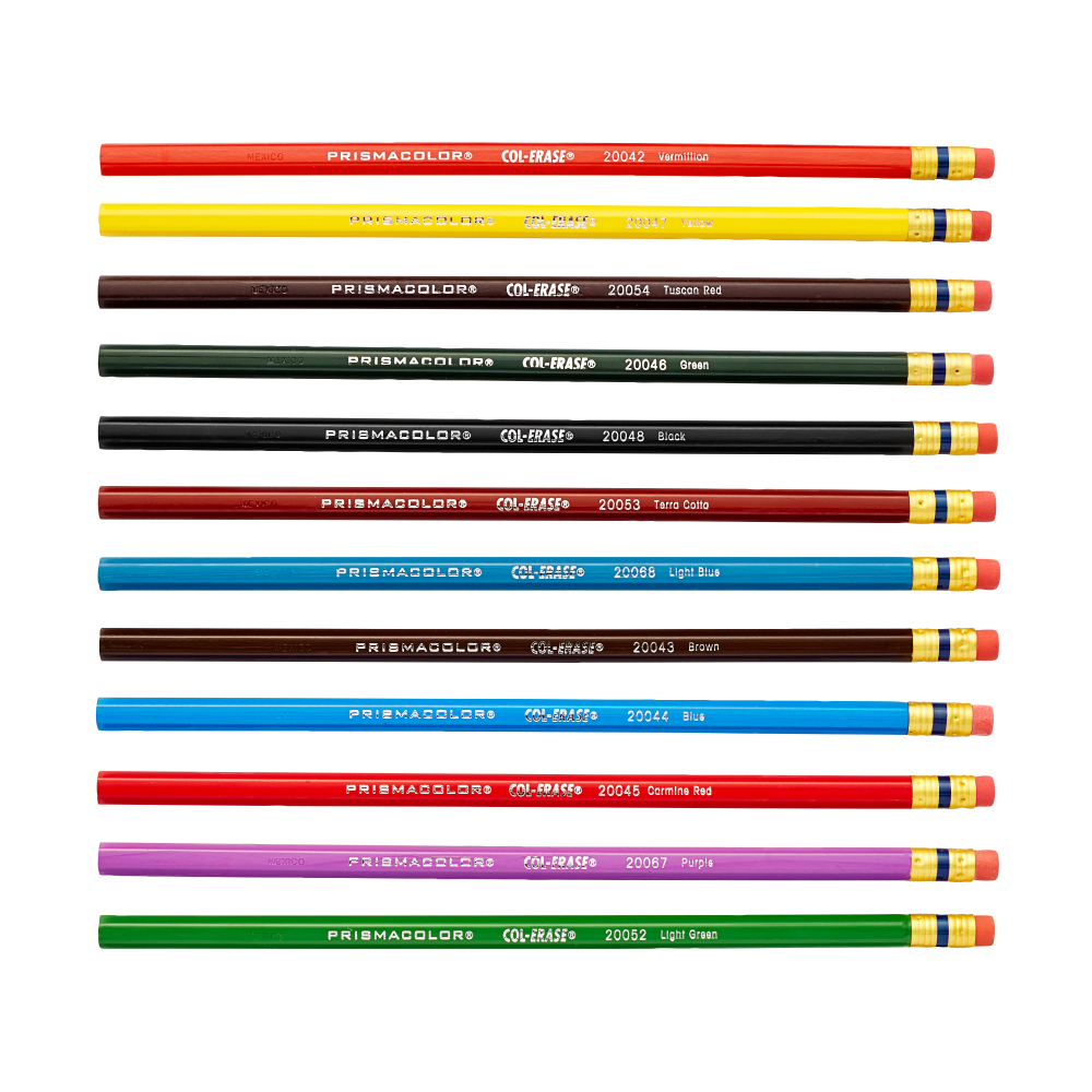 Prismacolor Col-Erase Pencils, Assorted Colors, Box Of 12 Pencils