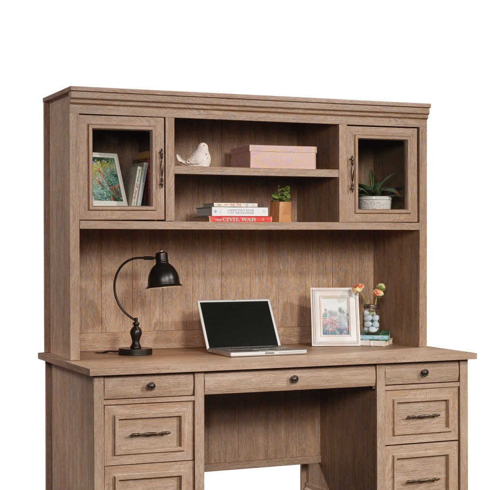 Sauder Rollingwood 66inW Hutch For Executive Desk Or L-Shaped Desk, Brushed Oak