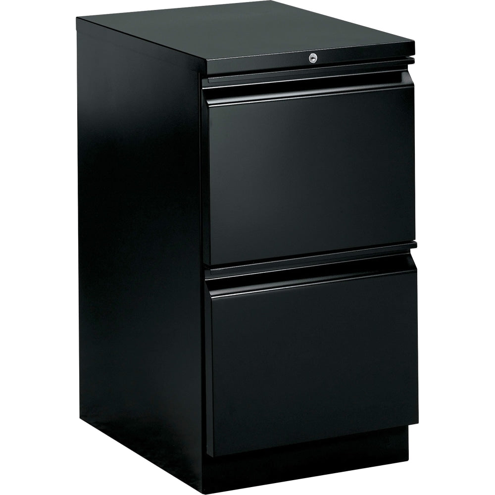 HON Brigade 15inW x 22-7/8inD Lateral 2-Drawer Mobile Pedestal File Cabinet, Black