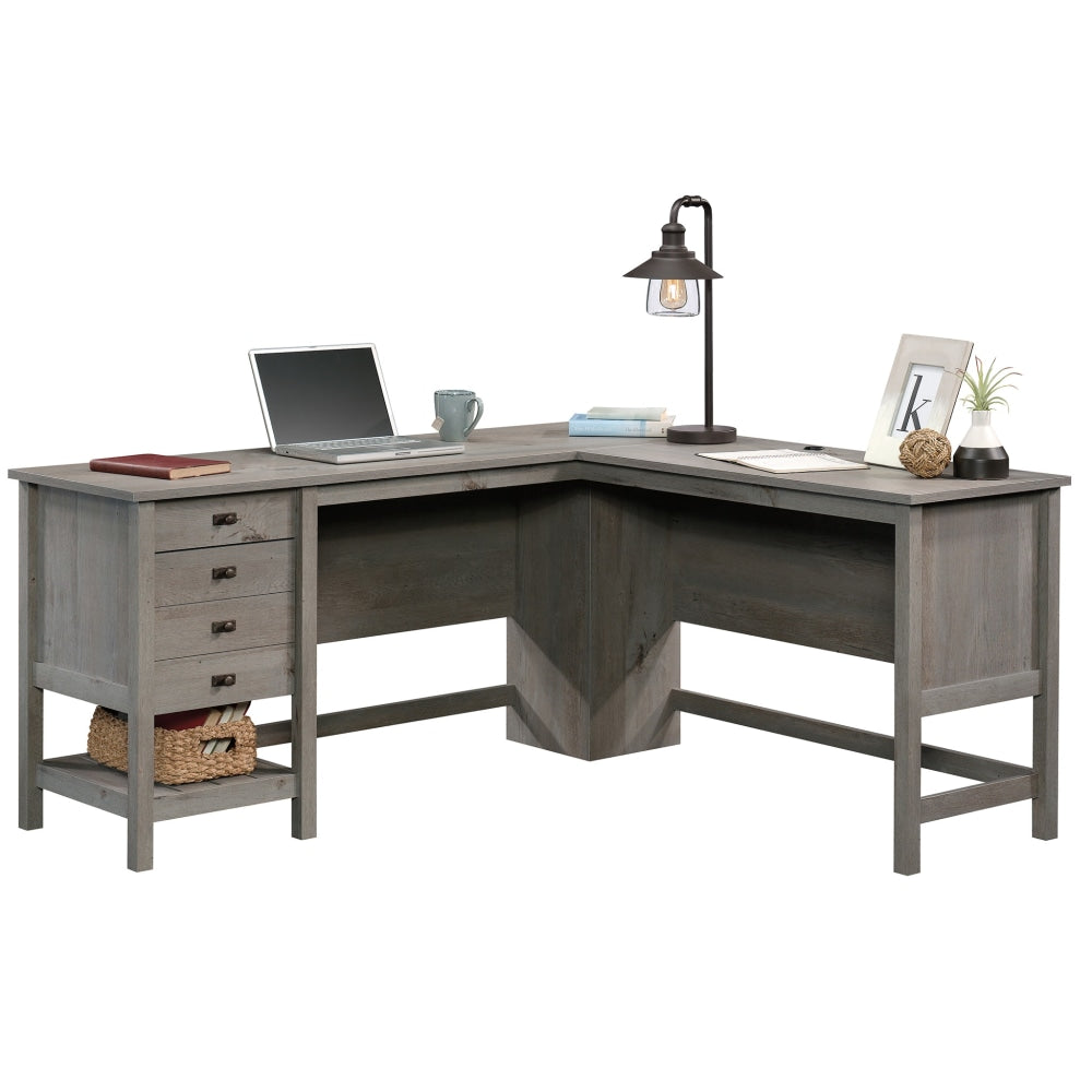 Sauder Cottage Road 65inW L-Shaped Corner Desk, Mystic Oak