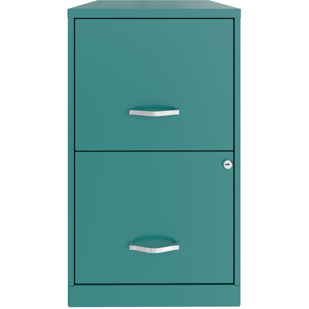 Realspace SOHO Smart 18inD Vertical 2-Drawer File Cabinet, Teal