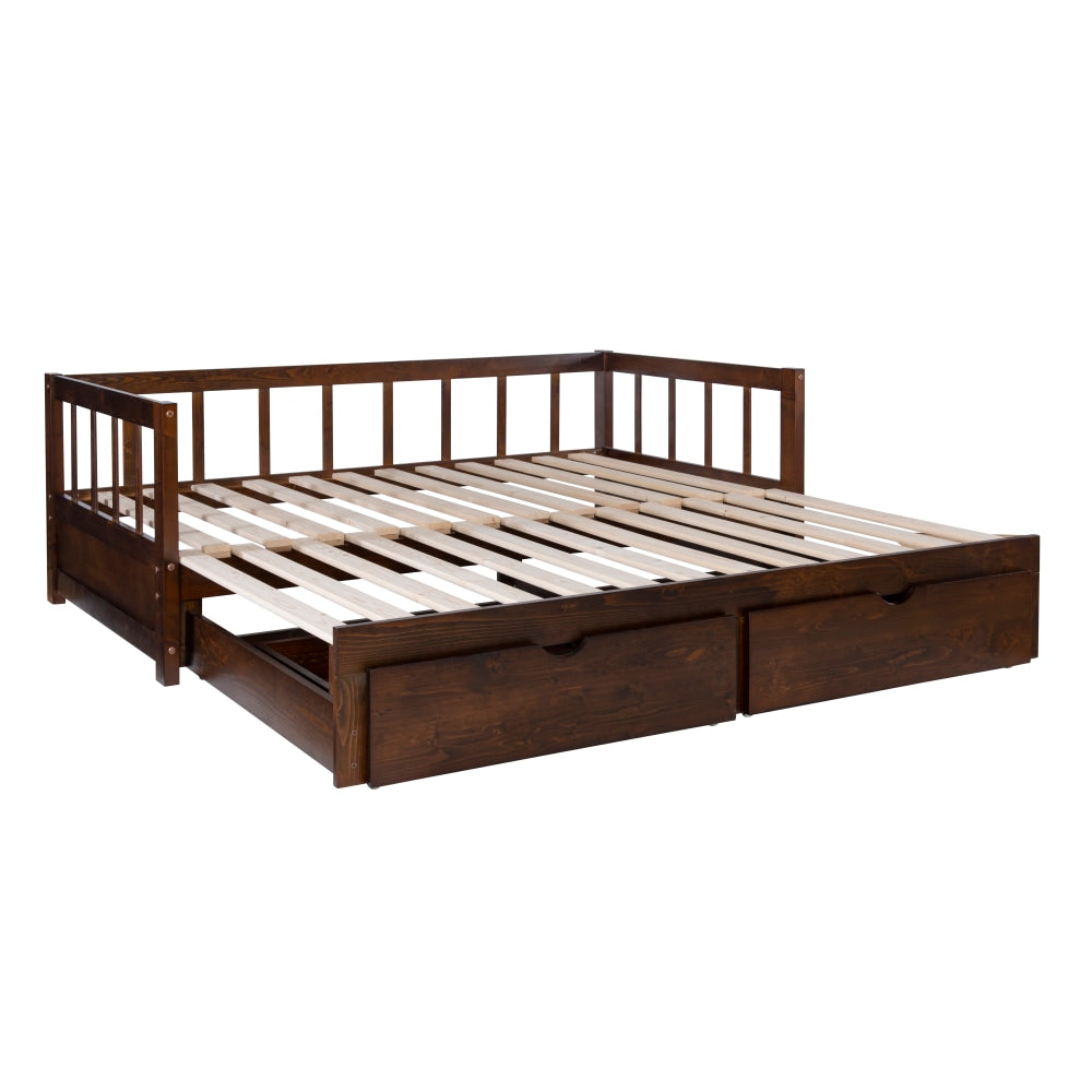 Powell Spencer Day Bed Frame, 26-1/4inH x 77-3/4inW x 43-1/2inD, Espresso