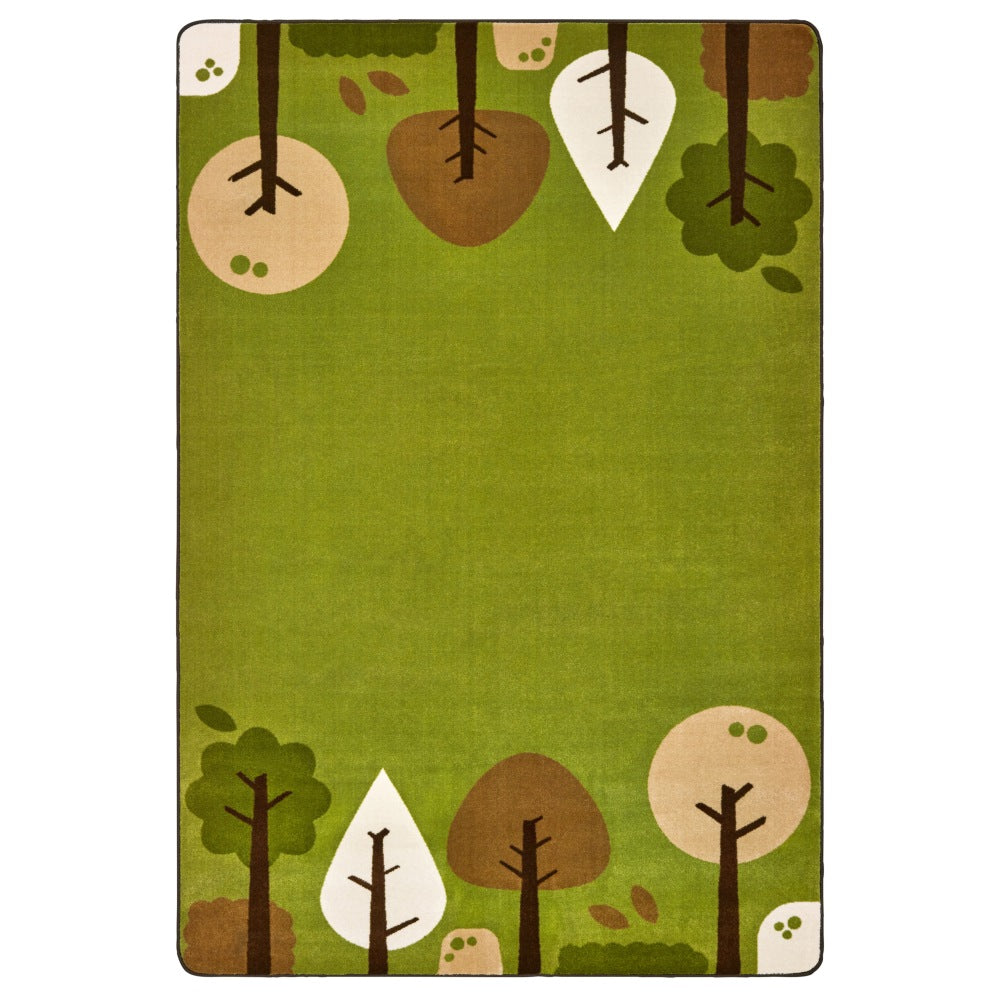 Carpets for Kids KIDSoft Tranquil Trees Decorative Rug, 6ft x 9ft, Green