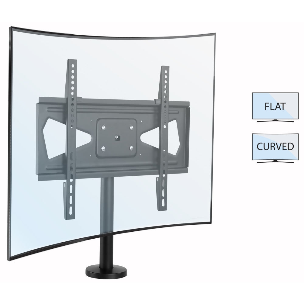 Mount-It! MI-854 Bolt-Down TV Stand For 32 - 55in TVs, 22inH x 9-1/2inW x 5-1/2inD, Black