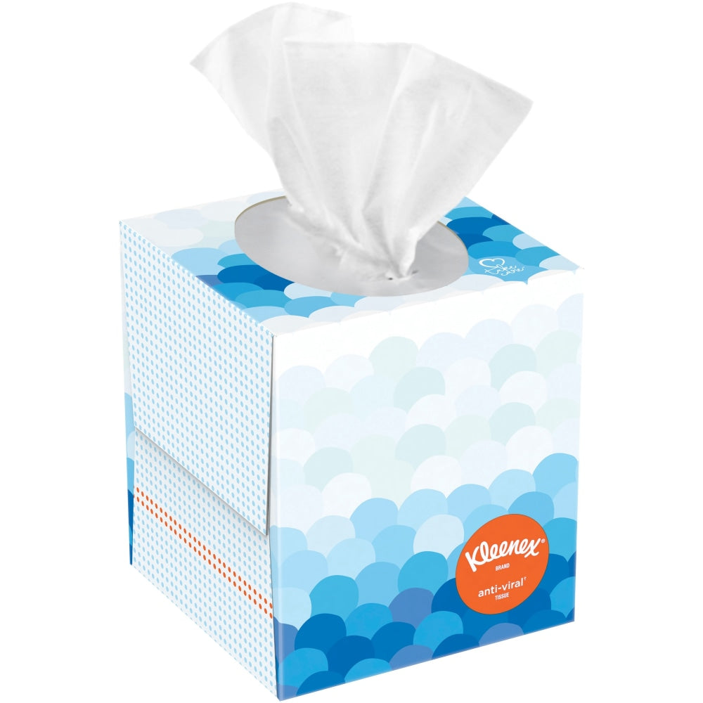 Kleenex Boutique Antiviral 3-Ply Facial Tissues, Box Of 68 Tissues