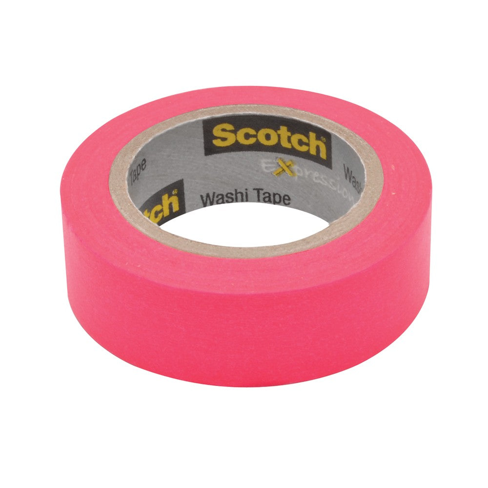 Scotch Expressions Washi Tape, 5/8in x 393in, Pink