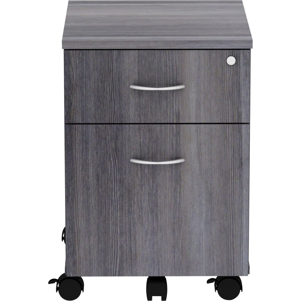 Lorell Relevance 2-Drawer Mobile File Cabinet For Computer Desk, Charcoal