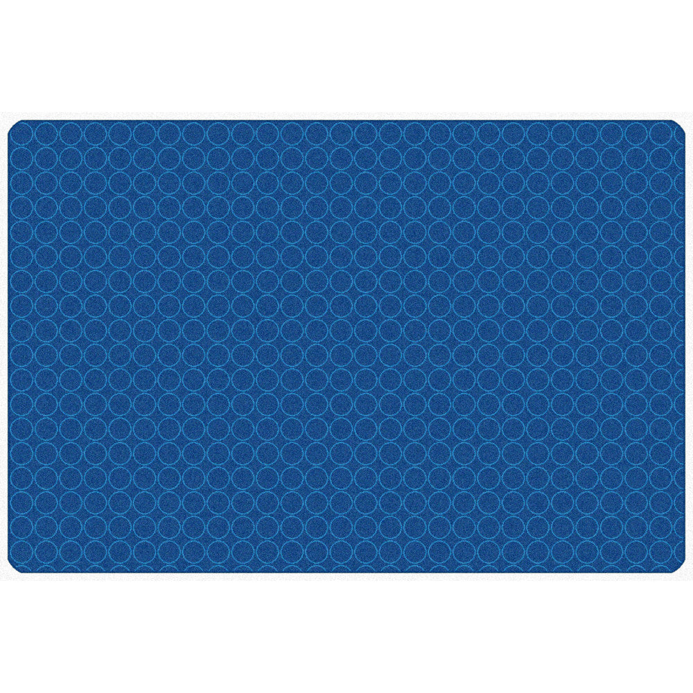 Carpets for Kids KIDSoft Comforting Circles Tonal Solid Rug, 4" x 6ft, Primary Blue