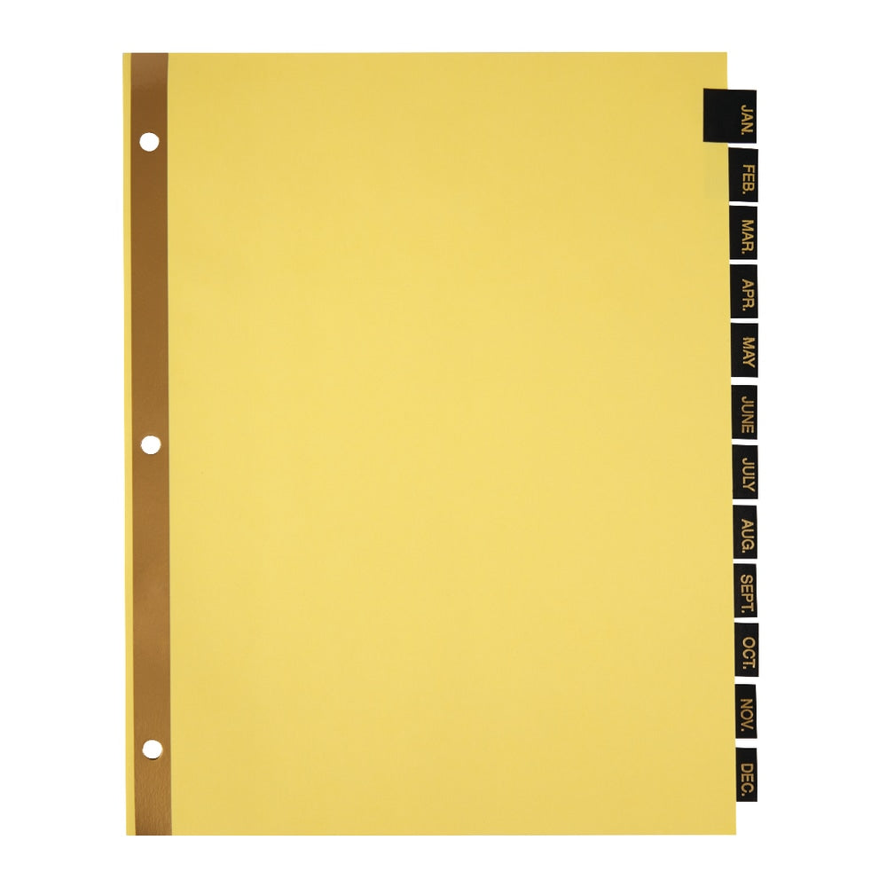 Office Depot Brand Preprinted Index Tab Dividers, Jan-Dec Tab