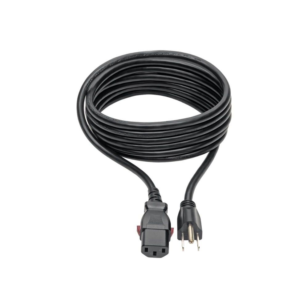 Eaton Tripp Lite Series Computer Power Cord, NEMA 5-15P to Locking C13 - 10A, 125V, 18 AWG, 10 ft. (3.05 m) - Power cable - NEMA 5-15P (M) to power IEC 60320 C13 locking - AC 125 V - 10 A - 10 ft - black