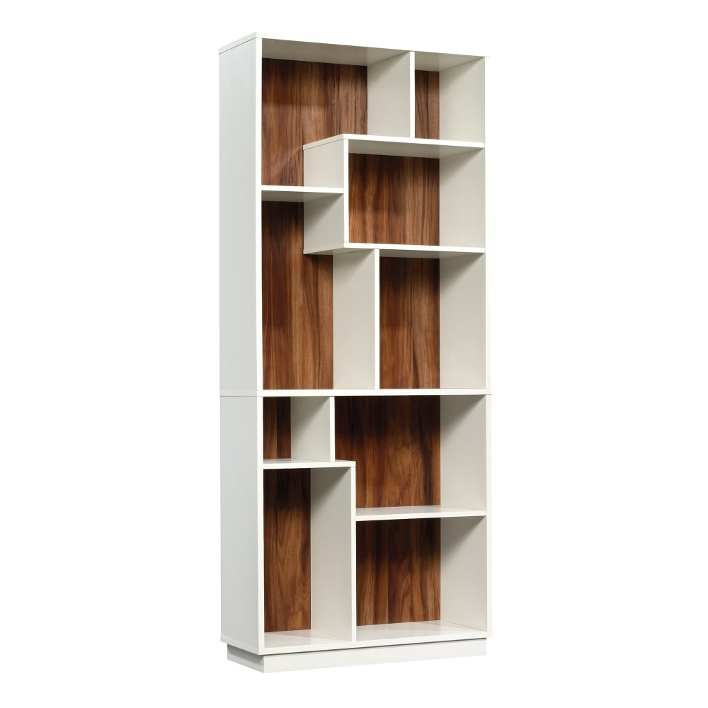 Sauder Vista Key 72inH 9-Shelf Bookcase, Pearl Oak/Blaze Acacia