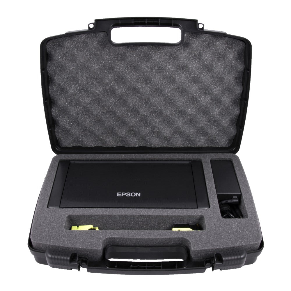 CaseMatix Epson Workforce 100/110 Mobile Printer Custom Case, 3-3/4inH x 12inW x 17inD