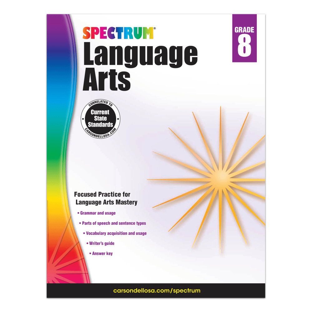 Carson-Dellosa Spectrum Language Arts Workbook, Grade 8