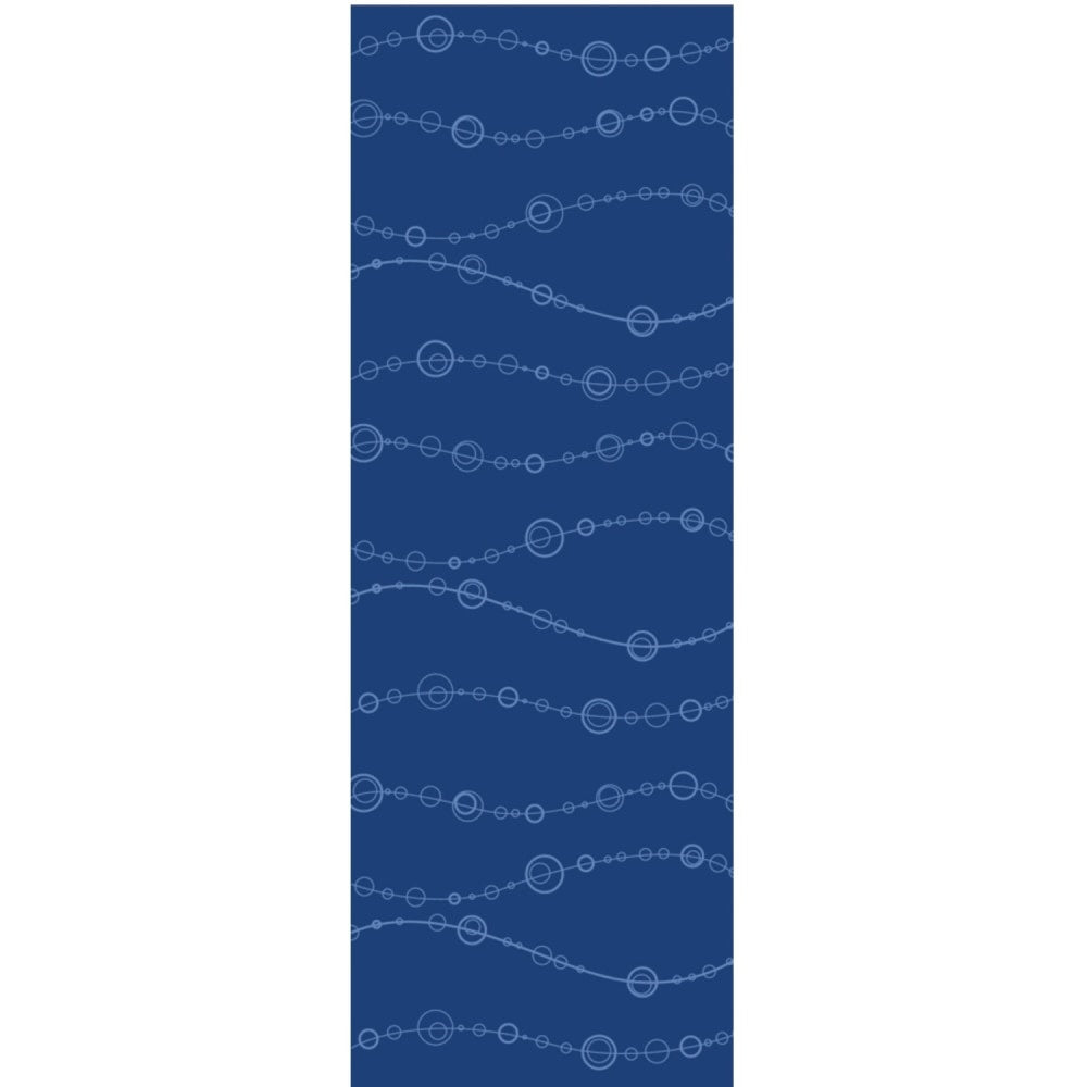 GoFit Designer Yoga Mat-Bubbles - Yoga, Exercise, Stretching - 68in Length x 24in Width - Rectangular - Bubbles - Blue