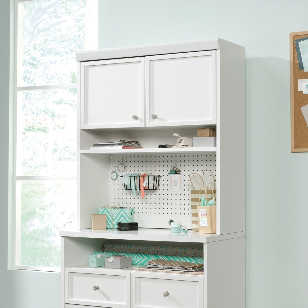 Sauder Craft Pro Series Hutch For Storage Cabinet/Table, White