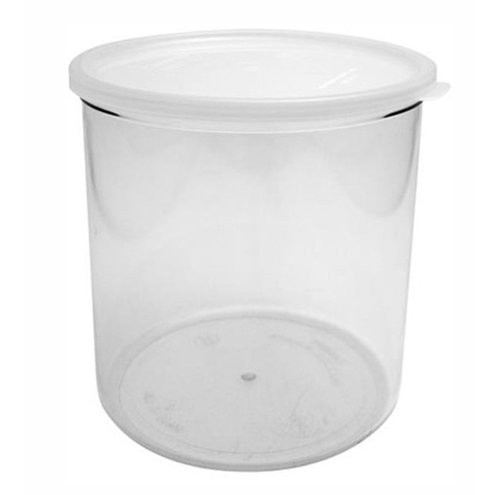 Cambro Plastic Crock With Lid, 1.2 Qt., Clear