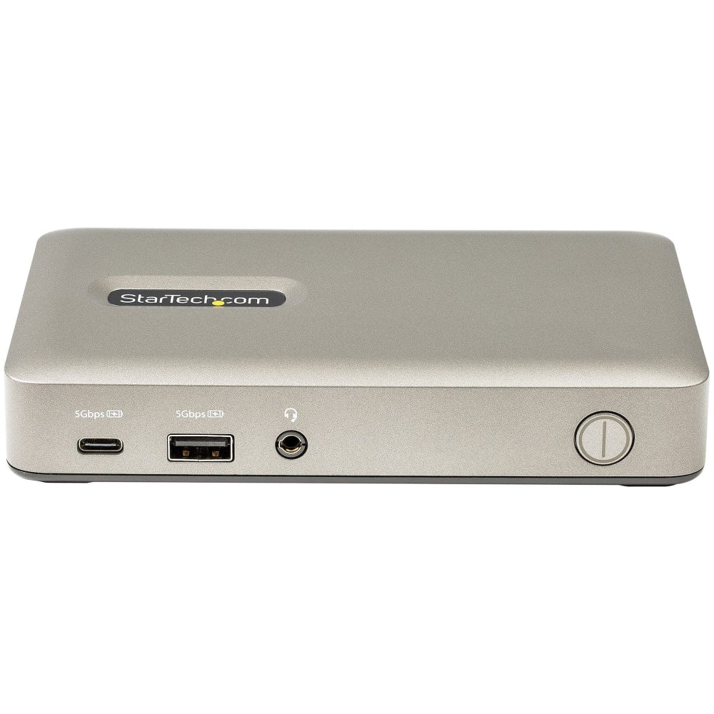 StarTech.com USB C Dock, USB-C to DisplayPort 4K 30Hz or VGA, 65W PD3.0, 4-Port USB 3.1 Gen 1 Hub, GbE, Universal USB C Docking Station