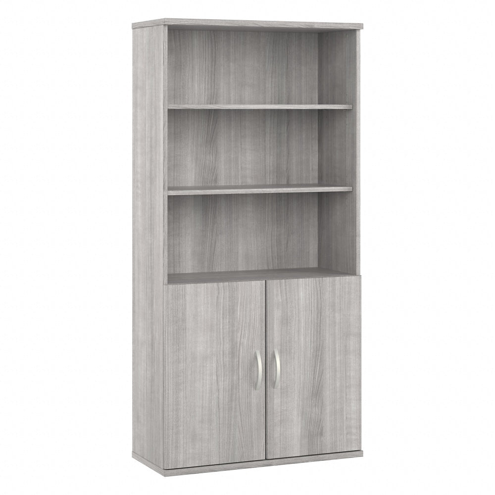 Bush Business Furniture Studio A 73inH 5-Shelf Bookcase With Doors, Platinum Gray, Standard Delivery