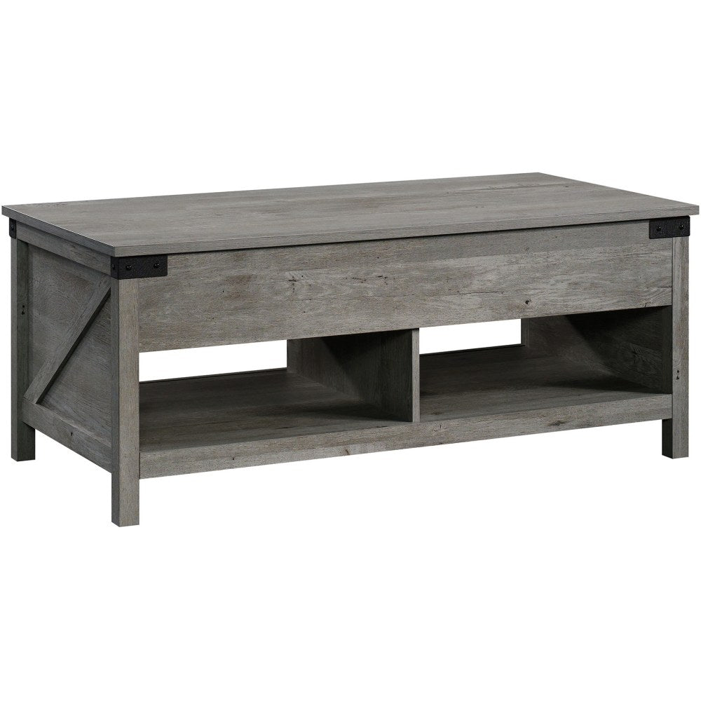 Sauder Bridge Acre Coffee Table, 18-15/16inH x 46-1/4inW x 23-5/8inD, Mystic Oak