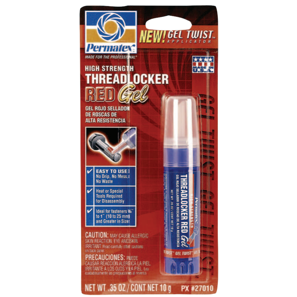 High Strength Red Threadlockers, 10 mL, 1 in Thread, Red