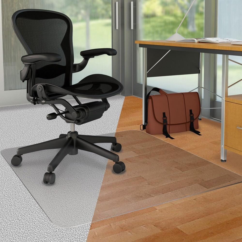 Deflecto DuoMat Chair Mat, 46inW x 60inL, Clear