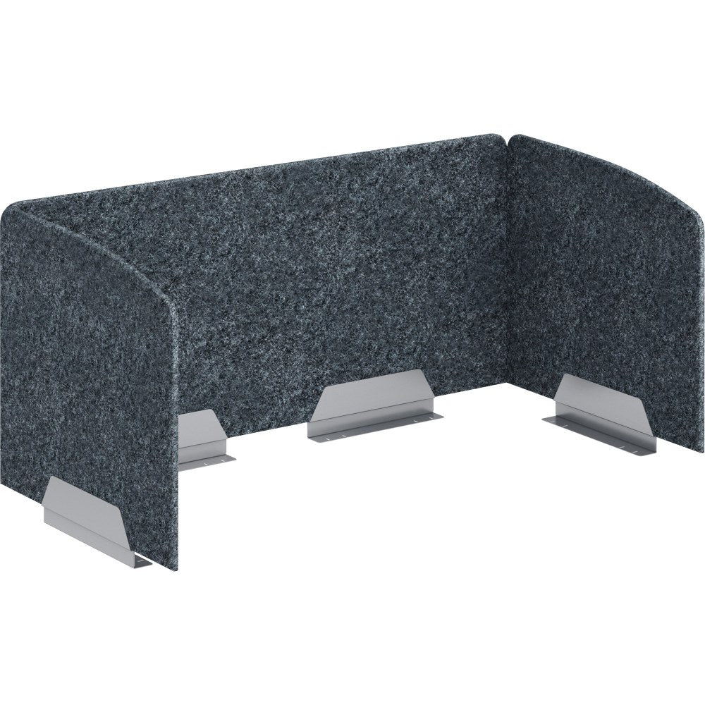 HON 3-Sided Above U Desktop PET Screen - 46in Width23.3in Depth x 20in Length - Gray - 1 / Each