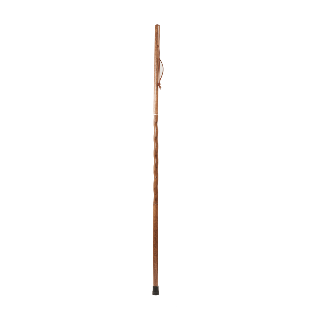 Brazos Walking Sticks Travelers Collapsible Twisted Oak Walking Stick, 55in, Red