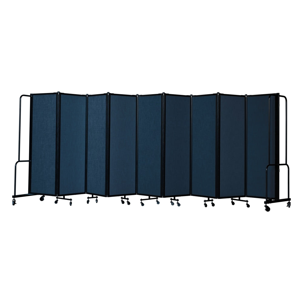 National Public Seating Room Divider, 9-Section, 72inH x 27inW x 210inD, Blue