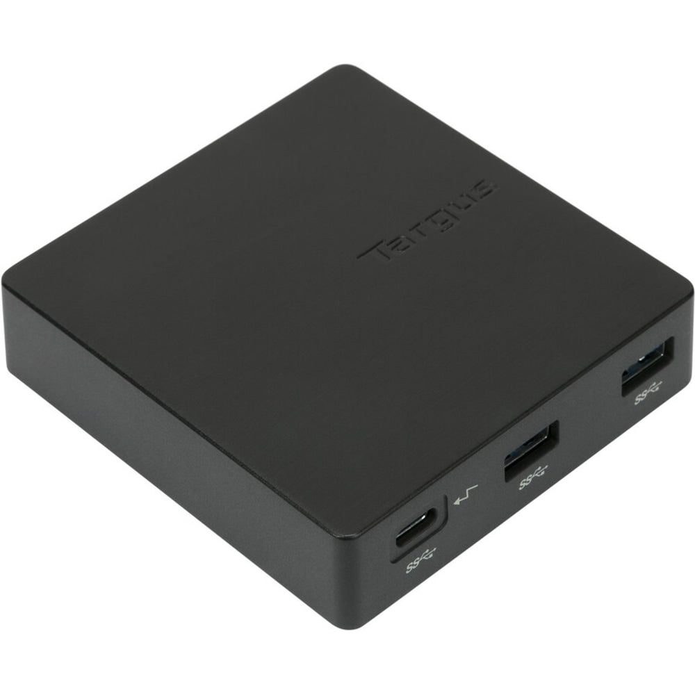 Targus USB Type-C Travel Dock With 60W Power Pass-Through, 0.9inH x 3.74inW x 3.58inD, Black, 13115560