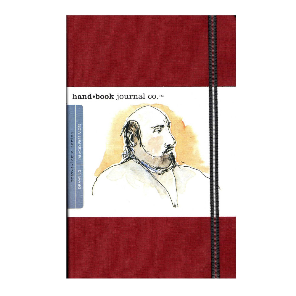 Hand Book Journal Co. Travelogue Drawing Journals, Portrait, 5 1/2in x 8 1/4in, 128 Pages, Vermilion Red, Pack Of 2