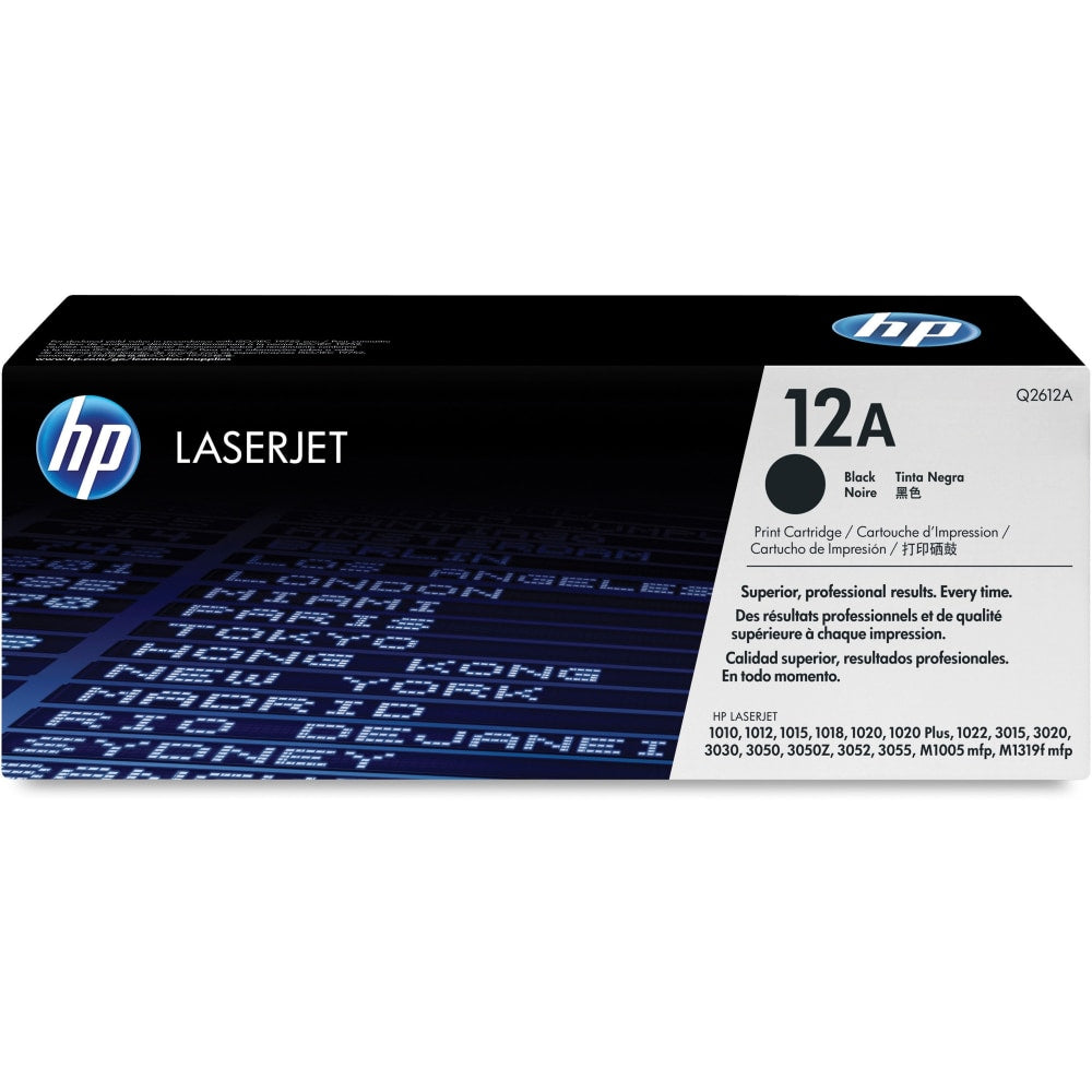 HP 12A Black Toner Cartridge, Q2612AG