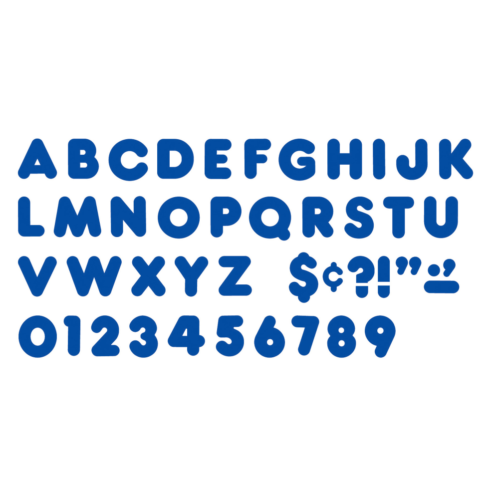 TREND Ready Letters, 4in, Casual Uppercase, Royal Blue, Set Of 6 Packs