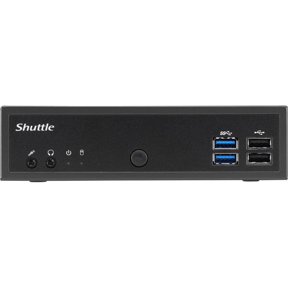 Shuttle XPC slim DH02U Barebone System - Slim PC - Intel Celeron 3865U 1.80 GHz - 32 GB DDR4 SDRAM Maximum RAM Support - 2 Total Memory Slots - NVIDIA GeForce GTX 1050 4 GB Graphic(s) - HDMI - 4 USB 3.0 Port(s) - 3 Year