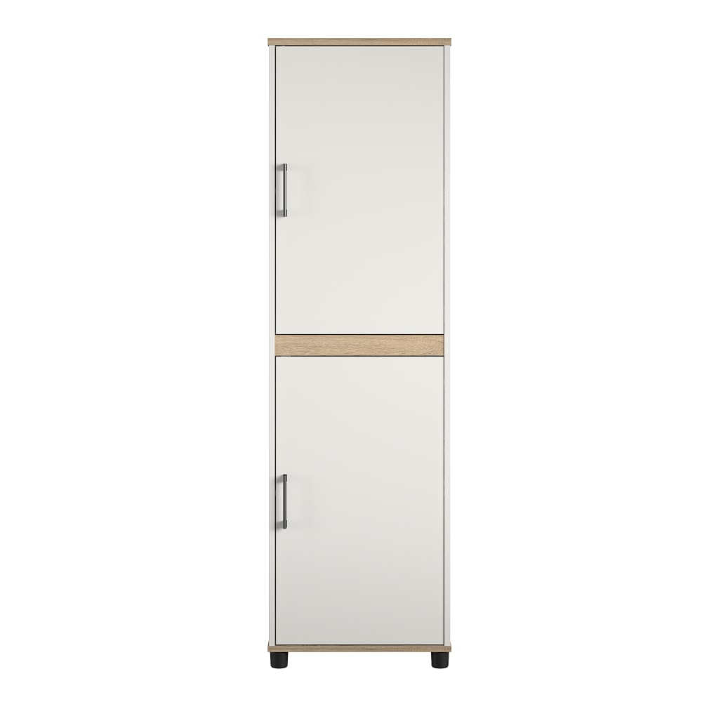 Ameriwood Home Whitmore 2-Door Kitchen Pantry Cabinet, 67-11/16inH x 19-3/4inW x 15-9/16inD, White