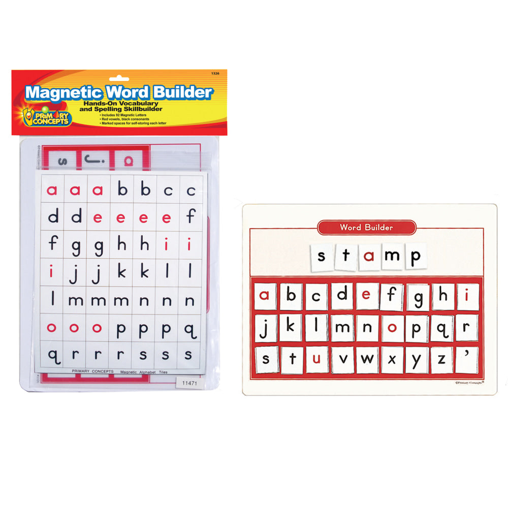 Primary Concepts Magnetic Word Builder, Grades Pre-K-3, Pack Of 93 Magnets